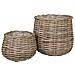 Set 2 Cestini Pulo In Rattan Kubu Naturale - Foto miniatura 1