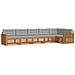 Set di divani da esterno 6 pcs Grigio Naturale e Chiaro - Foto miniatura 1