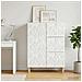 Credenza Bianco 66 x 34,5 x 90 cm Legno ingegnerizzato - Foto miniatura 2