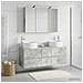 Set di mobili per il bagno 4 pcs Grigio Cemento - Foto miniatura 4