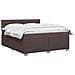 Letto box spring con materasso Marrone Scuro 140 x 190 cm - Foto miniatura 5