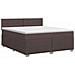 Letto box spring con materasso Marrone Scuro 140 x 190 cm - Foto miniatura 1