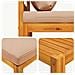 Set di divani 6 pz Naturale Legno di Acacia Massello - Foto miniatura 5