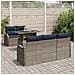 Set Divano da Giardino 6 pz Grigio e Blu Navy polyrattan - Foto miniatura 6