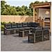 Set Divano da Giardino 9 pz Grigio e Grigio Scuro polyrattan - Foto miniatura 3