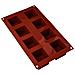 Stampo cubi 8 cavità 5x5cm classic terracotta silicone - Foto miniatura 4