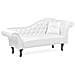 Chaise Longue Vintage Destra In Pelle Sintetica Bianca Lattes - Foto miniatura 7