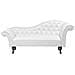 Chaise Longue Vintage Destra In Pelle Sintetica Bianca Lattes - Foto miniatura 18