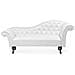 Chaise Longue Vintage Destra In Pelle Sintetica Bianca Lattes - Foto miniatura 20