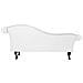 Chaise Longue Vintage Destra In Pelle Sintetica Bianca Lattes - Foto miniatura 28