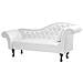 Chaise Longue Vintage Destra In Pelle Sintetica Bianca Lattes - Foto miniatura 29