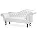 Chaise Longue Vintage Destra In Pelle Sintetica Bianca Lattes - Foto miniatura 23