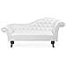 Chaise Longue Vintage Destra In Pelle Sintetica Bianca Lattes - Foto miniatura 10