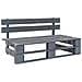 Panca Da Giardino Con Pallet In Legno Fsc Grigio - Foto miniatura 1