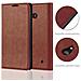 Custodia Compatibile Con Nokia Lumia 640 In Marrone Cappuccino - Coperchio Protettiva Con Chiusura Magnetica, Funzione Stand E Tasca Per Le Carte - Foto miniatura 5