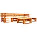 Set Divani Da Giardino Su Pallet 4pz Cuscini Grigi Legno Fsc - Foto miniatura 3