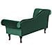 Chaise Longue Per Lato Sinistro In Velluto Verde Scuro Lattes - Foto miniatura 9