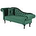 Chaise Longue Per Lato Sinistro In Velluto Verde Scuro Lattes - Foto miniatura 11