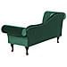 Chaise Longue Per Lato Sinistro In Velluto Verde Scuro Lattes - Foto miniatura 6
