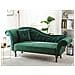 Chaise Longue Per Lato Sinistro In Velluto Verde Scuro Lattes - Foto miniatura 13