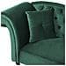 Chaise Longue Per Lato Sinistro In Velluto Verde Scuro Lattes - Foto miniatura 14