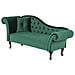 Chaise Longue Per Lato Sinistro In Velluto Verde Scuro Lattes - Foto miniatura 4