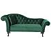 Chaise Longue Per Lato Sinistro In Velluto Verde Scuro Lattes - Foto miniatura 15