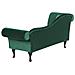 Chaise Longue Per Lato Sinistro In Velluto Verde Scuro Lattes - Foto miniatura 5