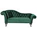 Chaise Longue Per Lato Sinistro In Velluto Verde Scuro Lattes - Foto miniatura 1