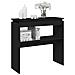 Tavolino Consolle Nero 80x30x80 cm in Legno Multistrato - Foto miniatura 2