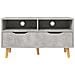 Mobile Porta TV Grigio Cemento 90x40x48,5 cm Legno Multistrato - Foto miniatura 4