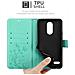 Custodia Compatibile Con Lg K10 2018 In Turchese Fiore - Coperchio Protettivo In Design Floreale Con Chiusura Magnetica, Funzione Stand E Slot Per Carte - Foto miniatura 5