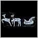Renne e Slitta di Natale Decorazione Esterni 100 LED Bianco - Foto miniatura 2