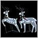 Renne e Slitta di Natale Decorazione Esterni 100 LED Bianco - Foto miniatura 5