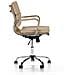 Sedia Da Ufficio Fenix Reclinabile Taupe, Ecopelle, Sedia Executive Con Poggiatesta Imbottito, Altezza Regolabile, Design Ergonomico - Foto miniatura 3