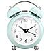 Sveglia Orologio A Pile Analogica Campane Con Luce- Verde Chiaro - Foto miniatura 3