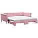 Divano Letto Estraibile Con Materassi Rosa 100x200 Cm Velluto - Foto miniatura 1