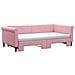 Divano Letto Estraibile Con Materassi Rosa 100x200 Cm Velluto - Foto miniatura 6