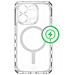 Cover Rinforzata Magsafe Supreme R Trasparente Per Iphone 15 Pro, Trasparente - Foto miniatura 2