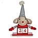Statua Decorativa Mouse Calendario Rosso Grigio Legno 20 X 11 X 20 Cm (8 Unità) - Foto miniatura 2