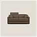 Amber Divano letto matrimoniale in tessuto smacchiabile T05 171 cm (mat. 120x197) marrone - Foto miniatura 3