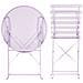 Set Bistrot Pieghevole Fiori Metallo Viola - Foto miniatura 3