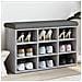 Panca Porta Scarpe Grigio Sonoma 82x32x50 Cm Legno Multistrato - Foto miniatura 1