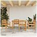 Set da Pranzo per Giardino 5 pz in Legno Massello di Teak - Foto miniatura 6