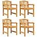 Set da Pranzo per Giardino 5 pz in Legno Massello di Teak - Foto miniatura 7