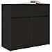 Credenza con Cassetto Rovere Nero 80x34x76 cm Legno Multistrato - Foto miniatura 4