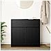 Credenza con Cassetto Rovere Nero 80x34x76 cm Legno Multistrato - Foto miniatura 7