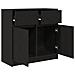 Credenza con Cassetto Rovere Nero 80x34x76 cm Legno Multistrato - Foto miniatura 8
