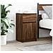 Comodini 2pz Rovere Marrone 39x35x65 cm in Legno Multistrato - Foto miniatura 1
