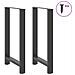 Gambe Per Tavolino Antracite 2 Pz 60x(100-101) Cm Acciaio - Foto miniatura 3